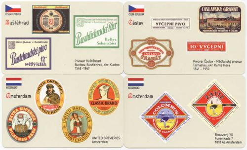 Sběratelská série kartičkových kalendáříků Naše a světové pivovary od A do Z - 6. série
