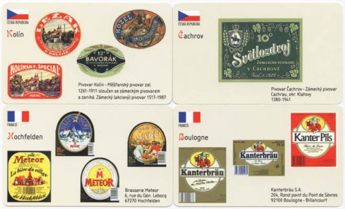 Sběratelská série kartičkových kalendáříků Naše a světové pivovary od A do Z - 9. série