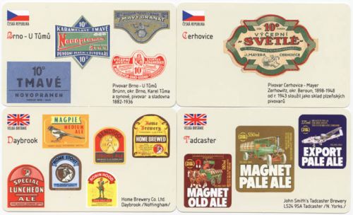 Sběratelská série kartičkových kalendáříků Naše a světové pivovary od A do Z - 8. série
