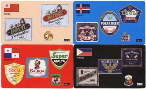 Sběratelská série kartičkových kalendáříků Miniatlas světa pivních etiket - 3. série