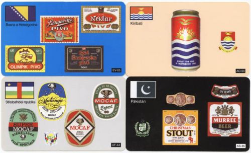 Sběratelská série kartičkových kalendáříků Miniatlas světa pivních etiket - 8. série