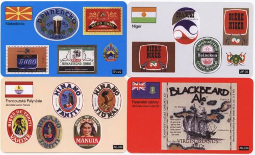 Sběratelská série kartičkových kalendáříků Miniatlas světa pivních etiket - 10. série