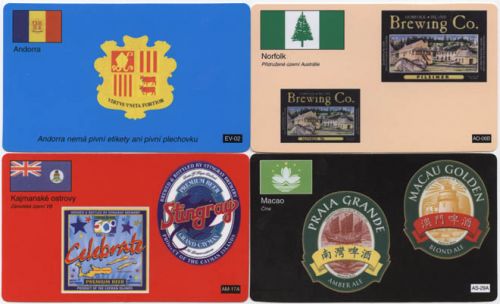 Sběratelská série kartičkových kalendáříků Miniatlas světa pivních etiket - 11. série