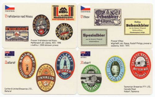 Sběratelská série kartičkových kalendáříků Naše a světové pivovary od A do Z - 22. série