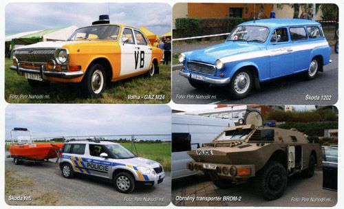 Sběratelská série kartičkových kalendáříků Policejní auta II