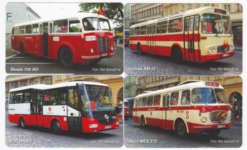Sběratelská série kartičkových kalendáříků Autobusy DOPRODEJ