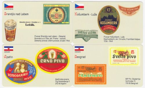 Sběratelská série kartičkových kalendáříků Naše a světové pivovary od A do Z - 34. série