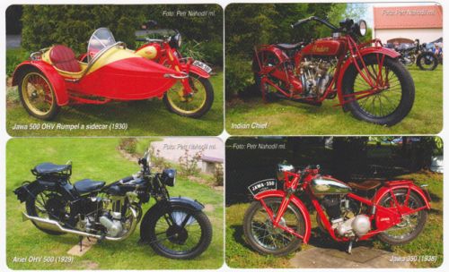Sběratelská série kartičkových kalendáříků Staré motorky DOPRODEJ
