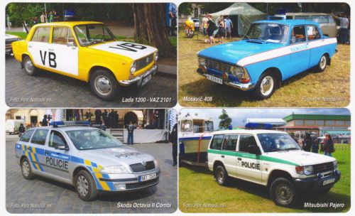 Sběratelská série kartičkových kalendáříků Policejní auta III DOPRODEJ