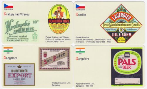 Sběratelská série kartičkových kalendáříků Naše a světové pivovary od A do Z - 37. série