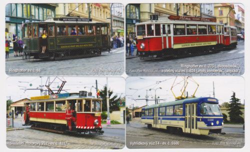 Sběratelská série kartičkových kalendáříků Pražské tramvaje III DOPRODEJ