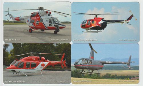 Sběratelská série kartičkových kalendáříků Vrtulníky