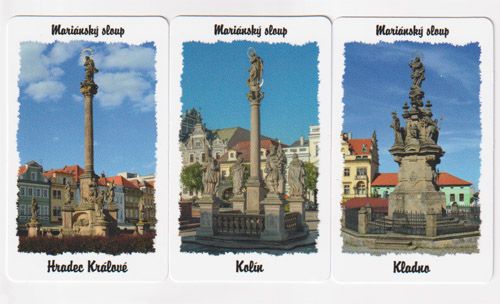 Sběratelská série kartičkových kalendáříků Mariánské sloupy
