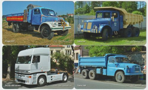 Sběratelská série kartičkových kalendáříků Stará nákladní auta